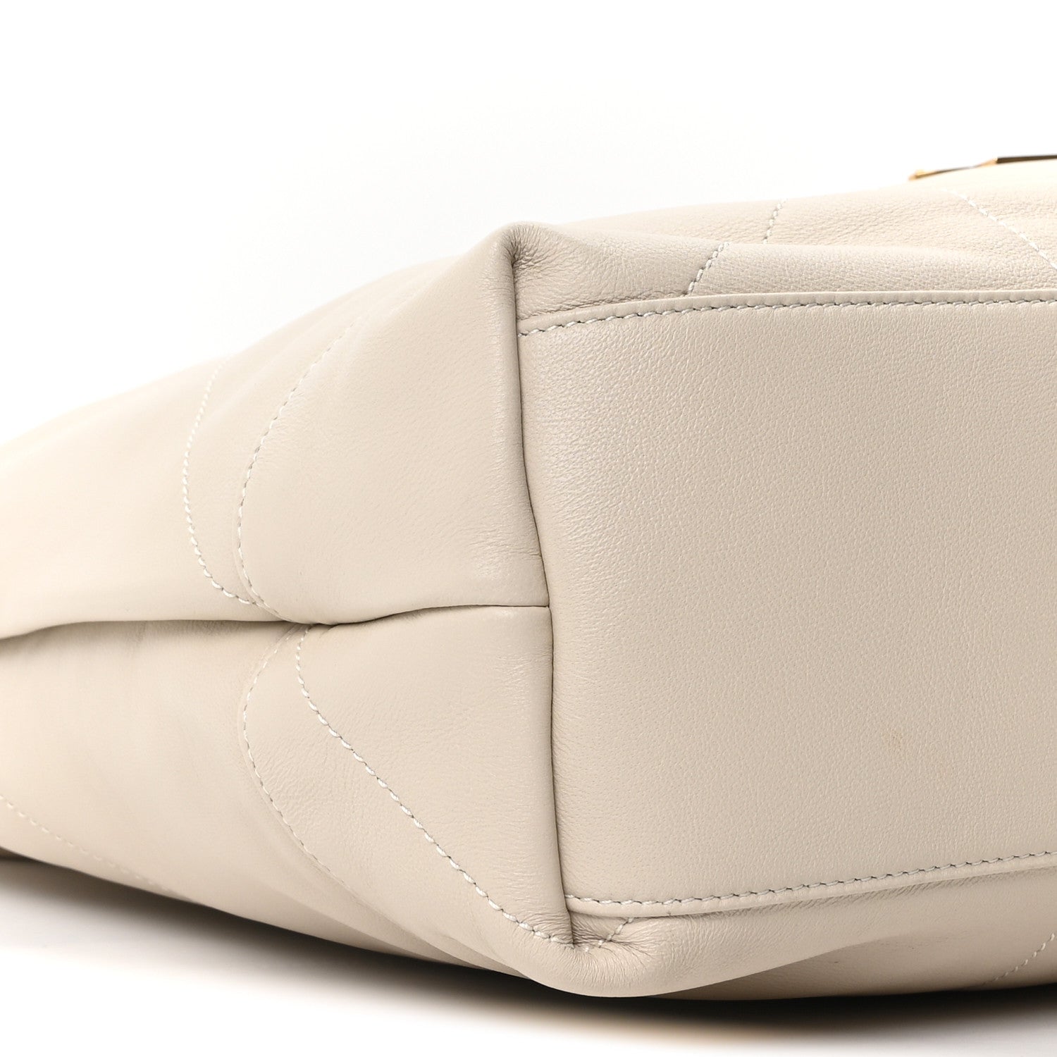 Lambskin Matelasse Monogram Large Jamie 4.3 Pochon Crema Soft