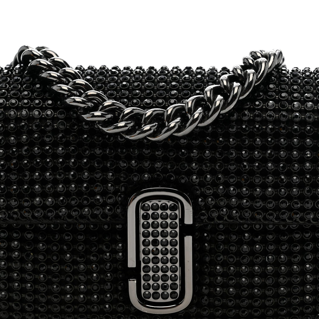 The Rhinestone J Marc Mini Shoulder Bag Black