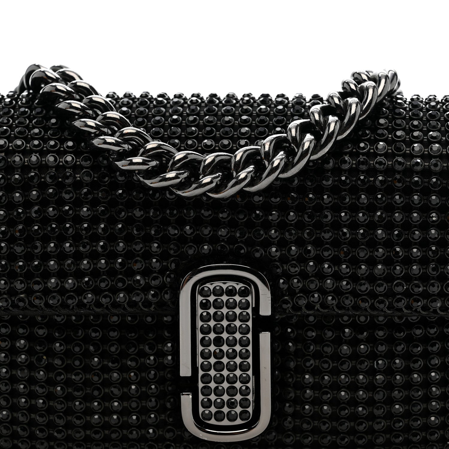 The Rhinestone J Marc Mini Shoulder Bag Black