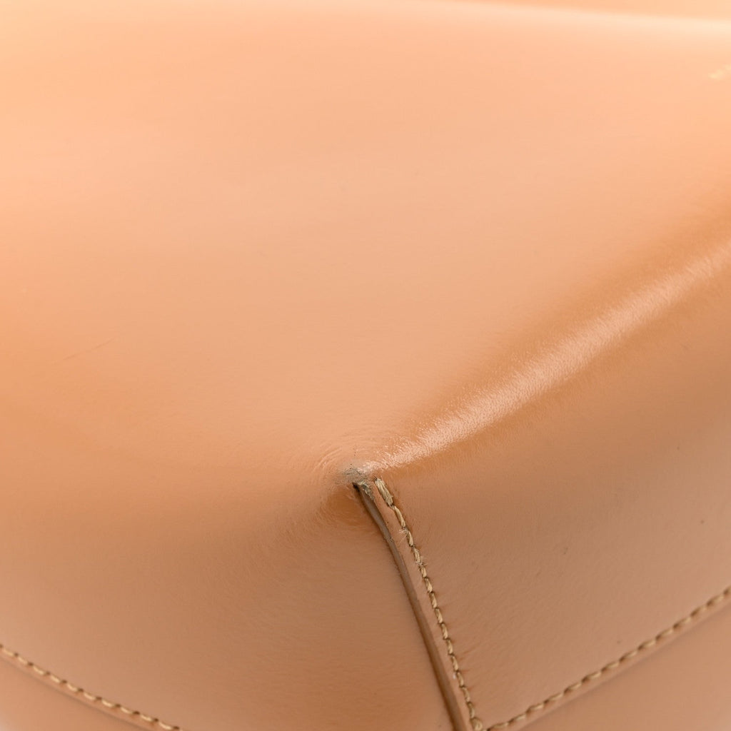 Polished Calfskin Small Soft Candy Shoulder Bag Caramel