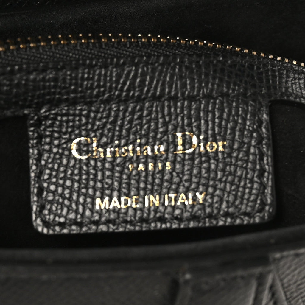 Grained Calfskin Saddle Bag Black