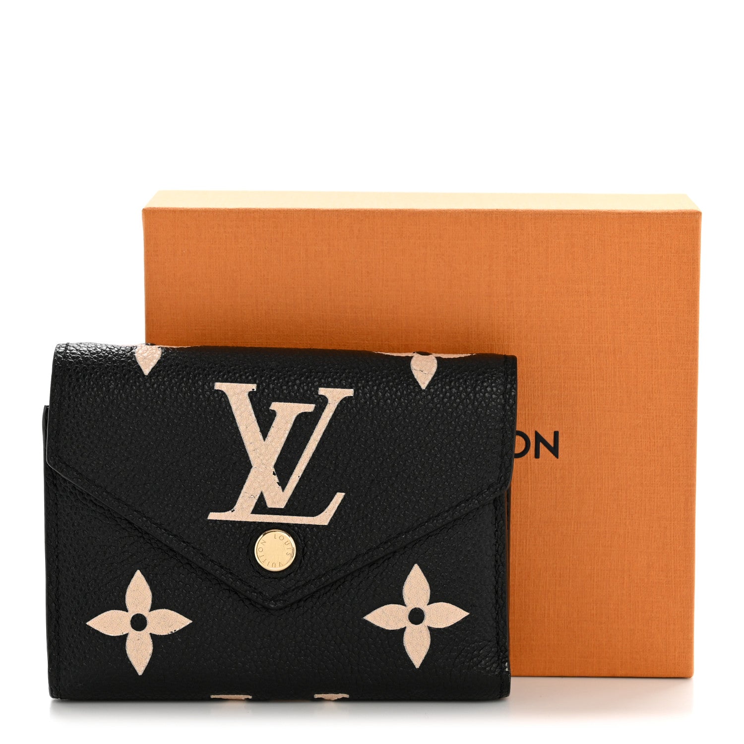 Empreinte Monogram Giant Victorine Wallet Black Beige