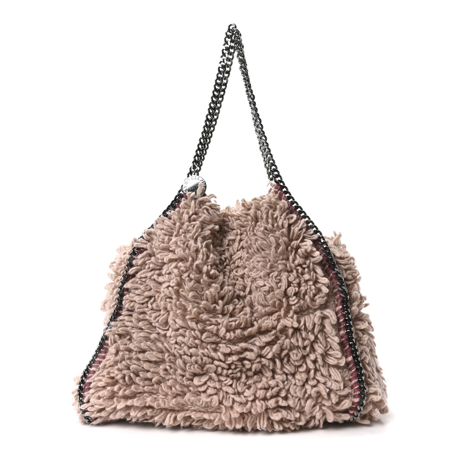 Wool Fur Small Falabella Tote Pink