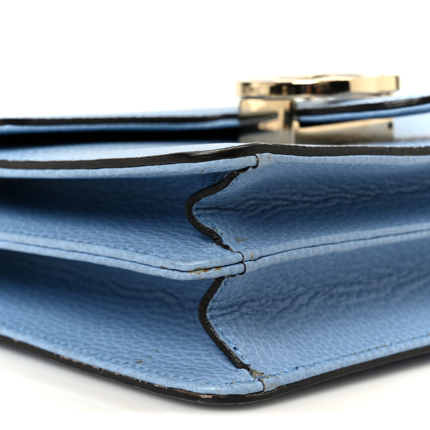 Dollar Calfskin Small Interlocking G Shoulder Bag Mineral Blue