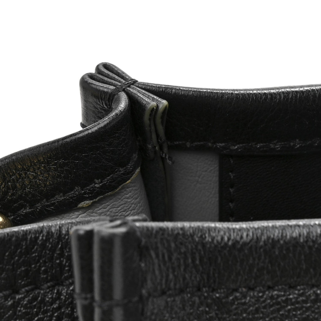 Grained Calfskin Medium The Tote Bag Black