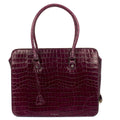 Aspinal of London Tote Tote in Purple, Exotic Effect Leather