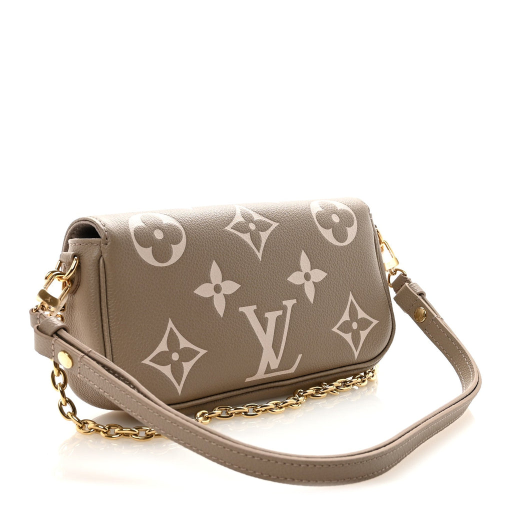 Empreinte Monogram Giant Ivy Wallet On Chain Tourterelle Creme