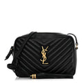 Calfskin Matelasse Monogram Lou Camera Bag Black