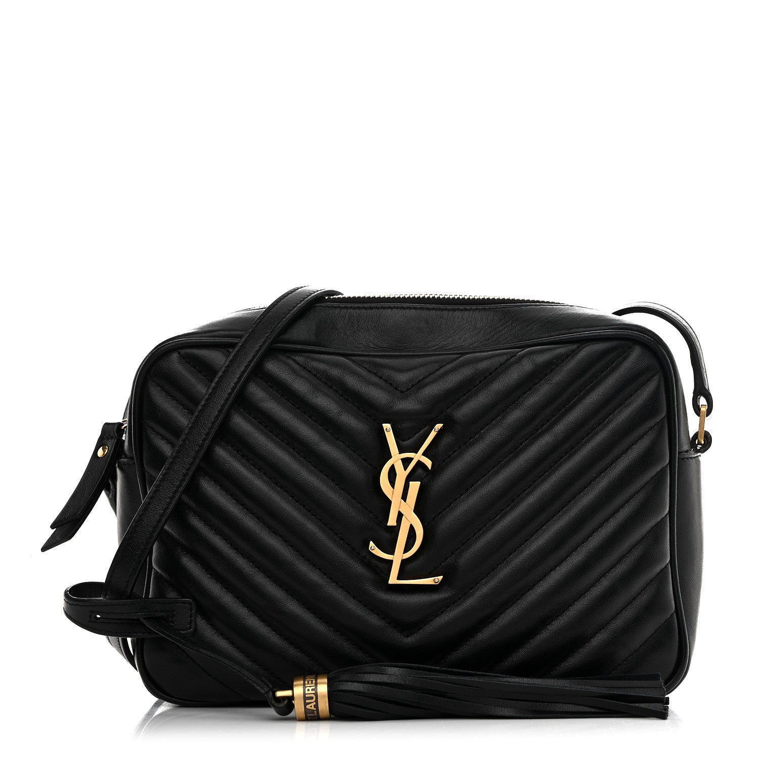 Calfskin Matelasse Monogram Lou Camera Bag Black