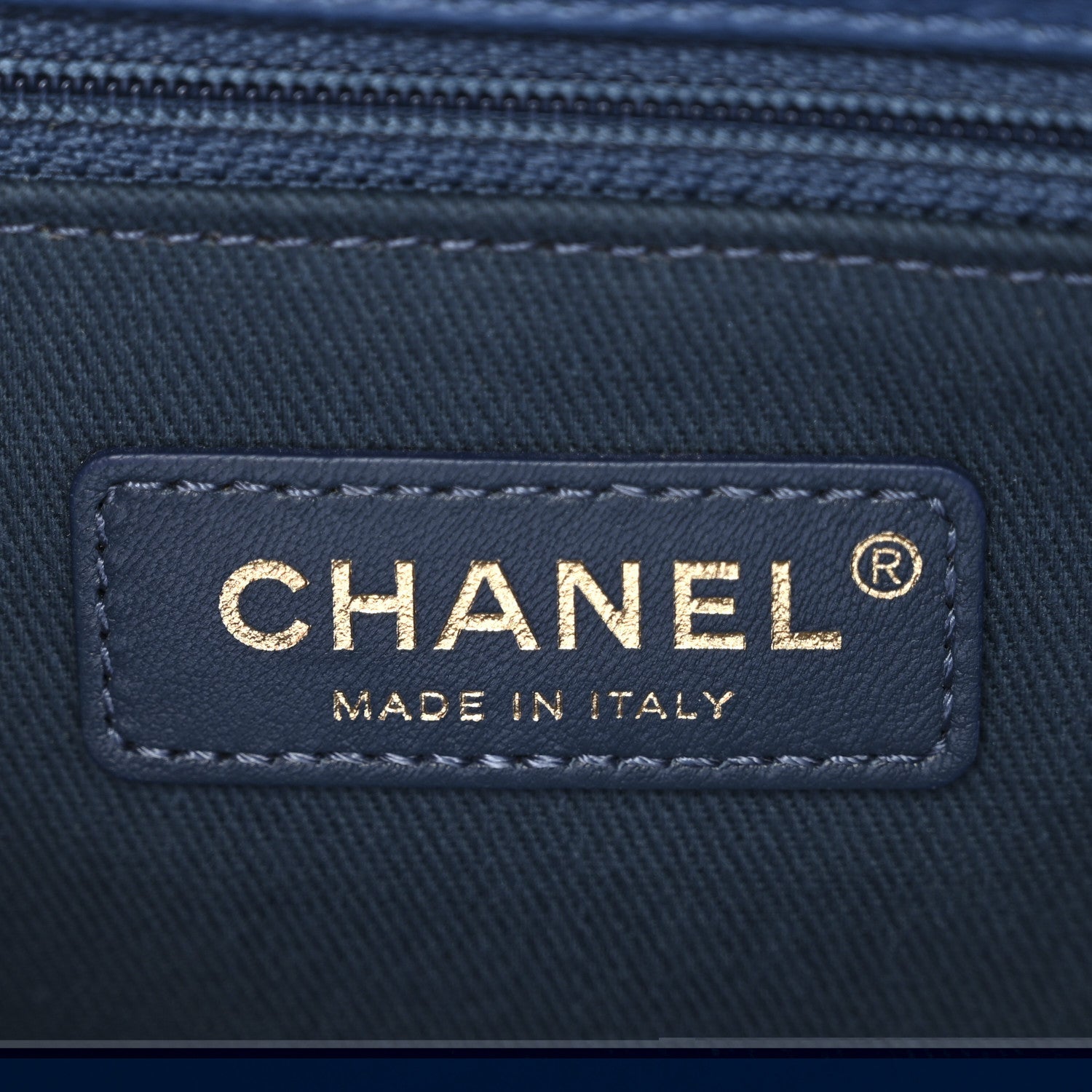 Aged Calfskin Chevron Quilted Small Coco Handle Flap Blue