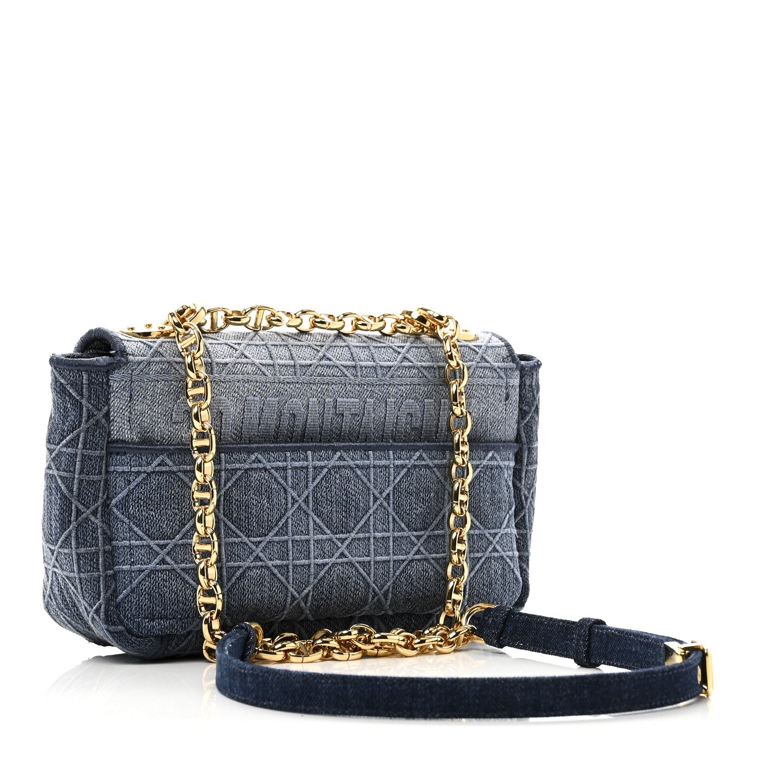 Denim Cannage Small Caro Bag Blue