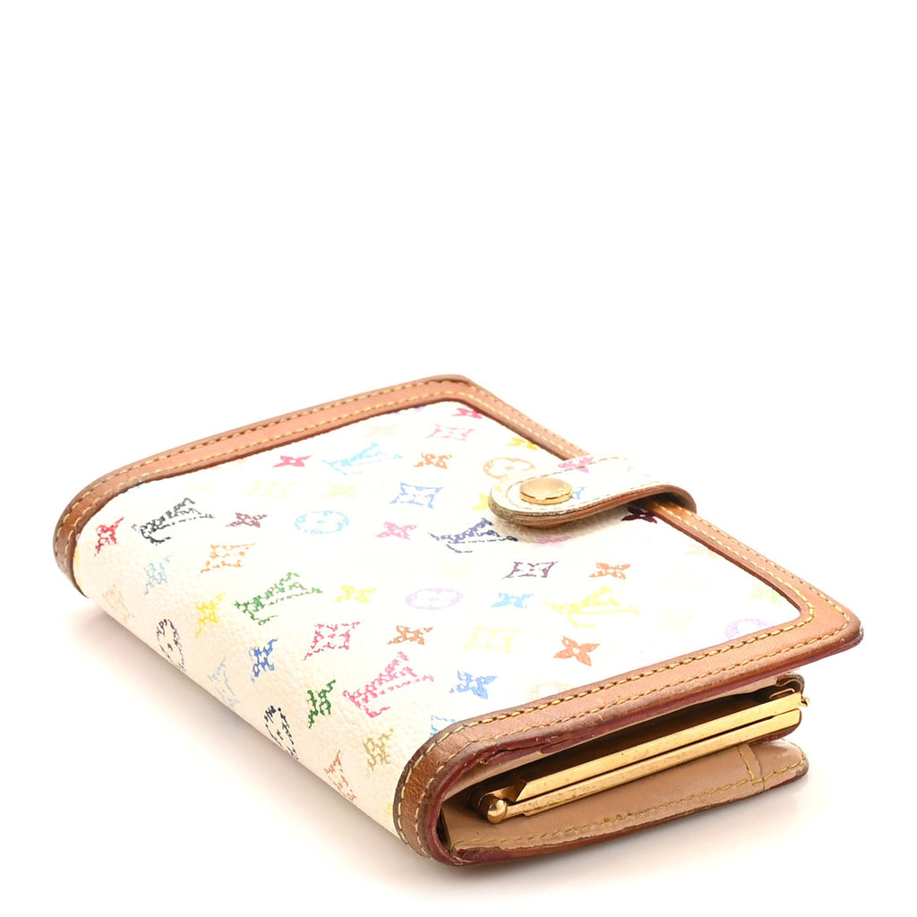 Monogram Multicolor French Purse Wallet White