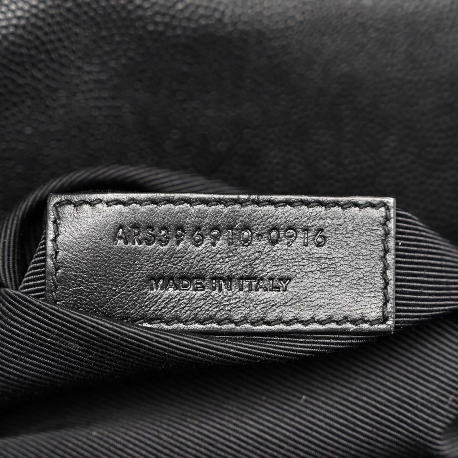 Grain De Poudre Matelasse Chevron Large Monogram Satchel Black