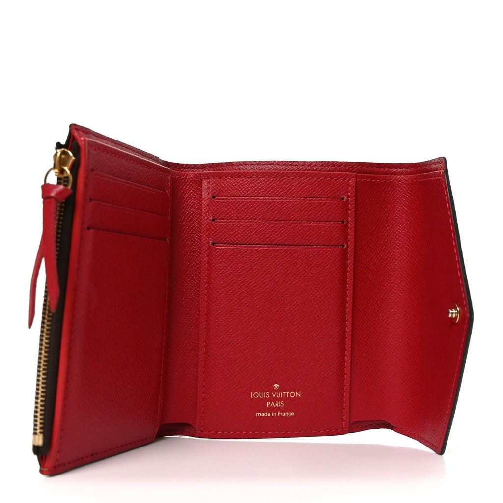 Damier Ebene Victorine Wallet Rouge