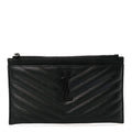 Grain De Poudre Chevron Monogram Bill Pouch Black