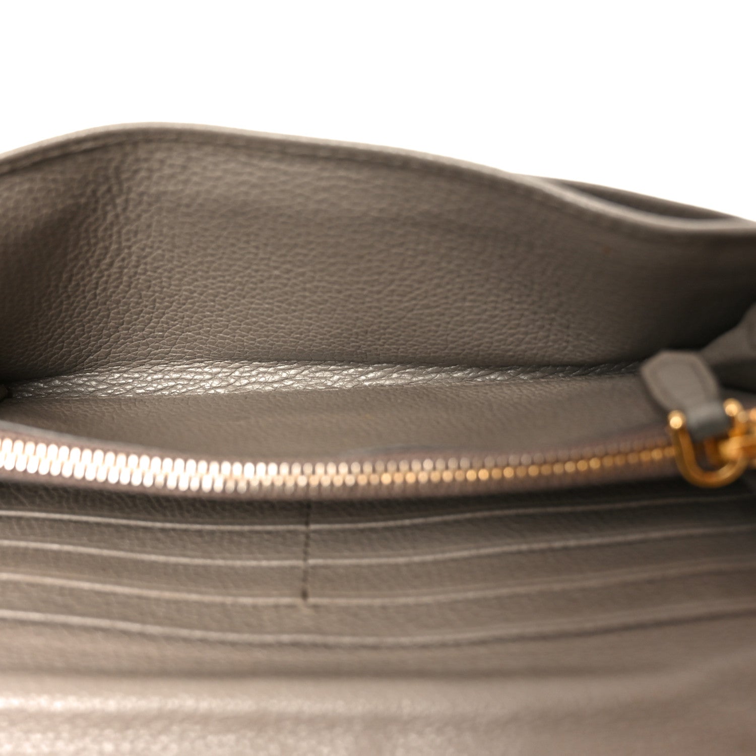 Vitello Daino Metal Continental Flap Wallet Argilla