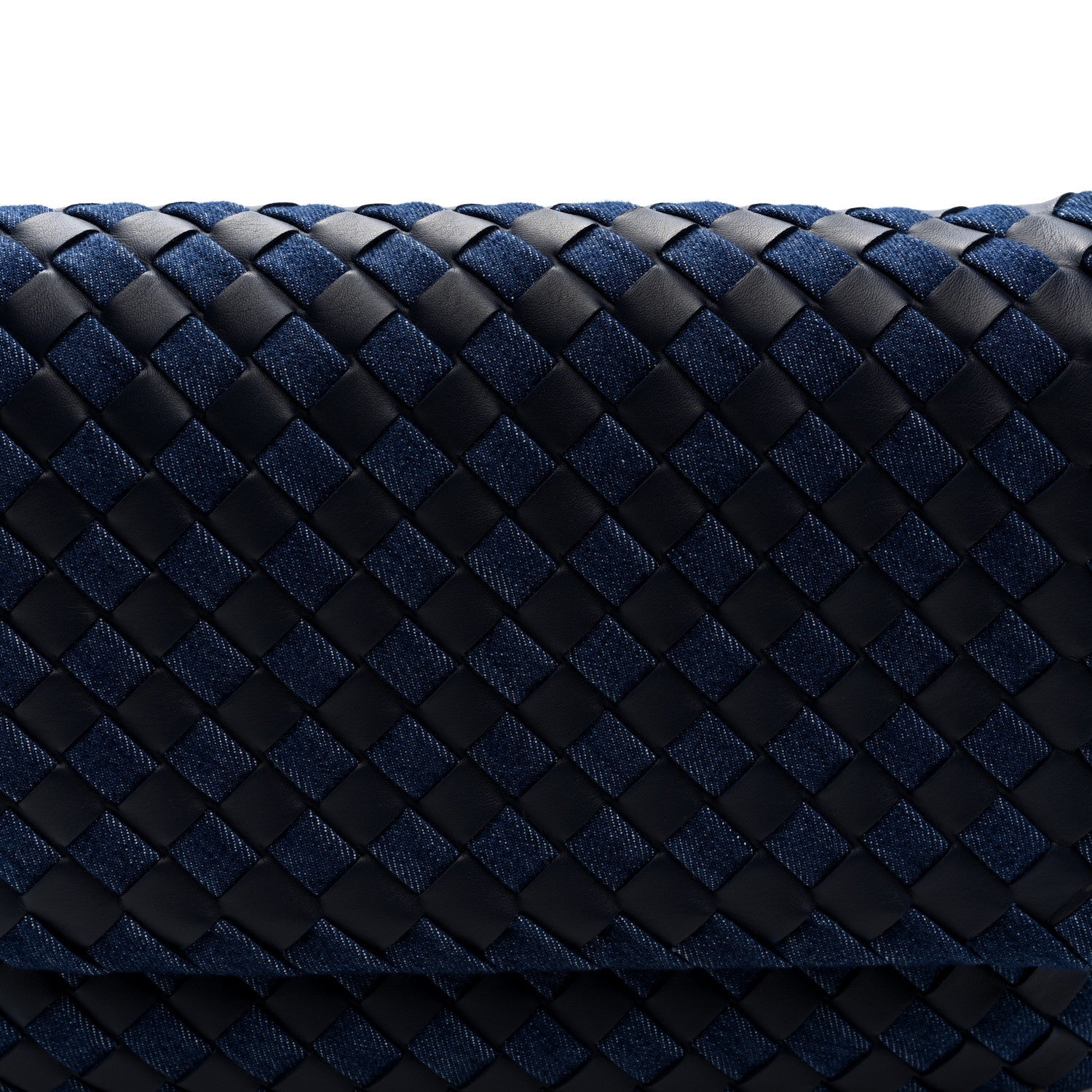 Denim Nappa Intrecciato Padded Messenger Abyss Indigo
