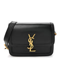 Smooth Calfskin Small Solferino Satchel Black