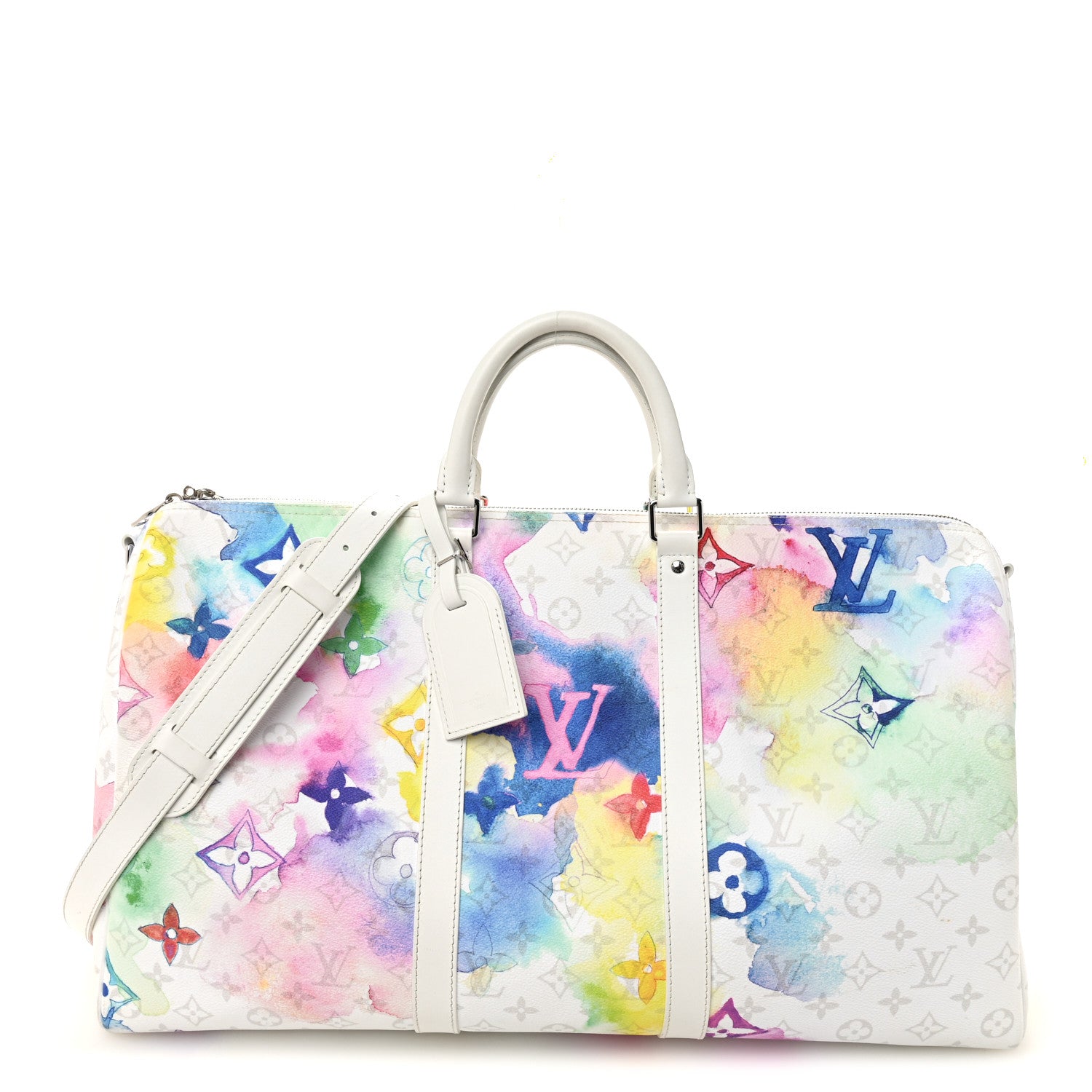 Monogram Watercolor Keepall Bandouliere 50 Multicolor