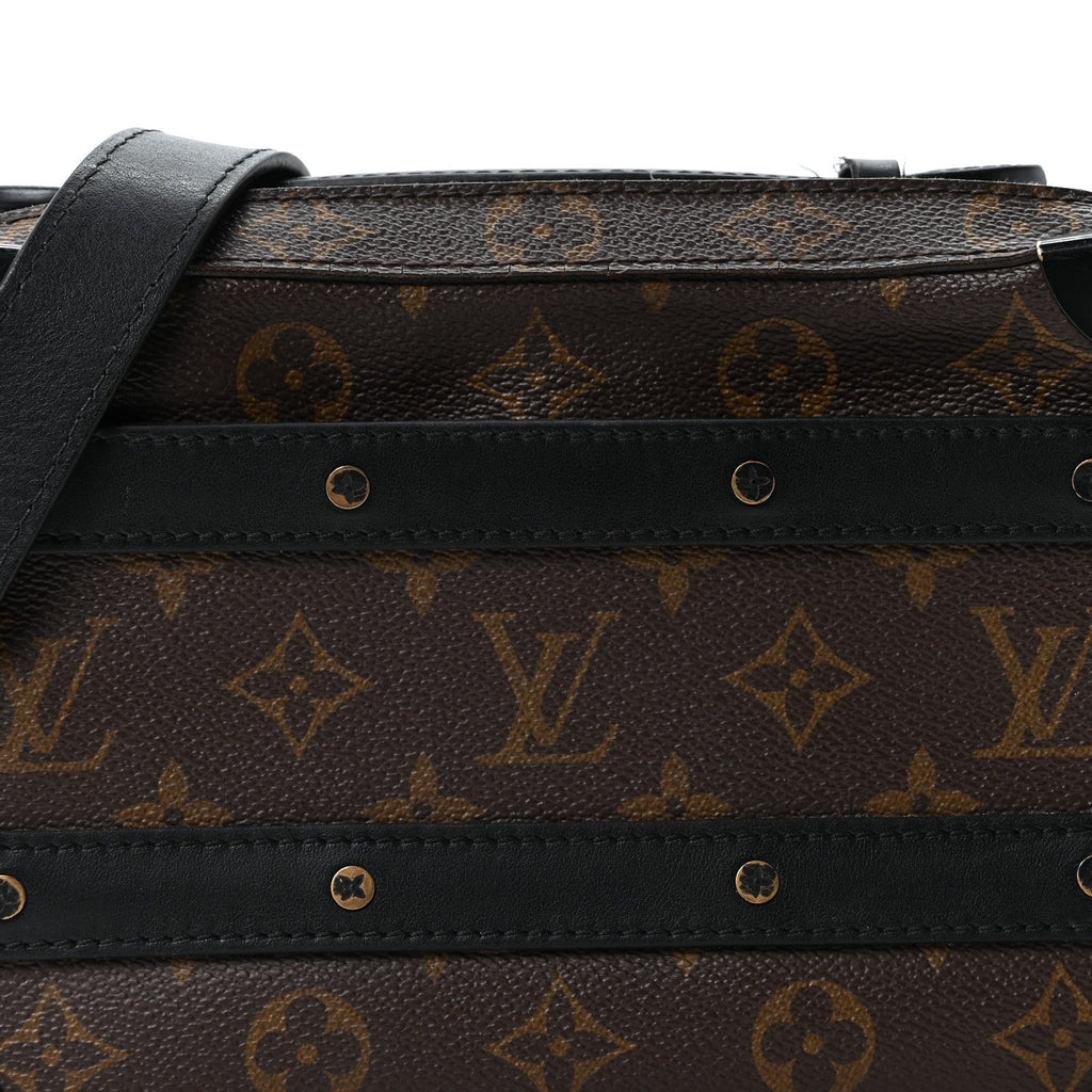 Monogram Macassar Handle Soft Trunk Black