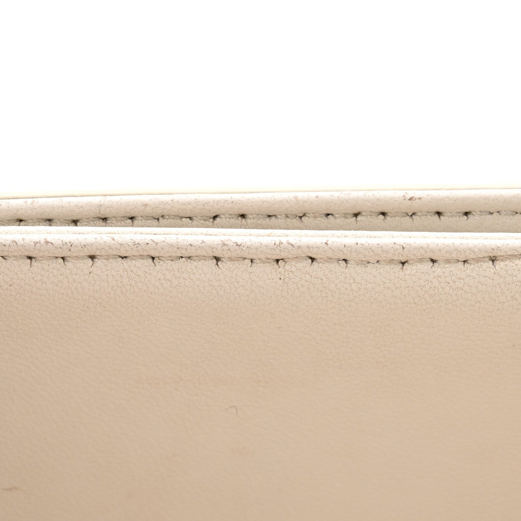 Shiny Calfskin Teen Triomphe Arctic White