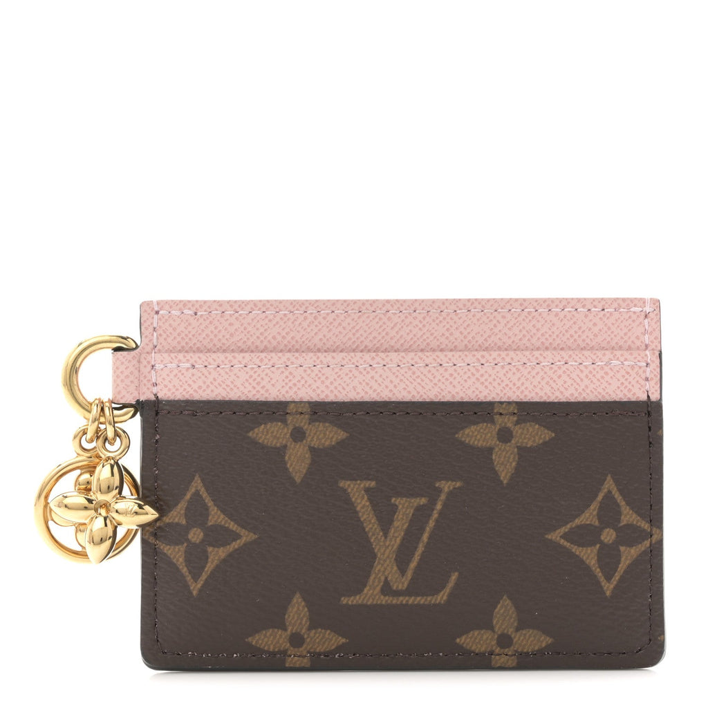 Monogram LV Charms  Holder Rose Ballerine