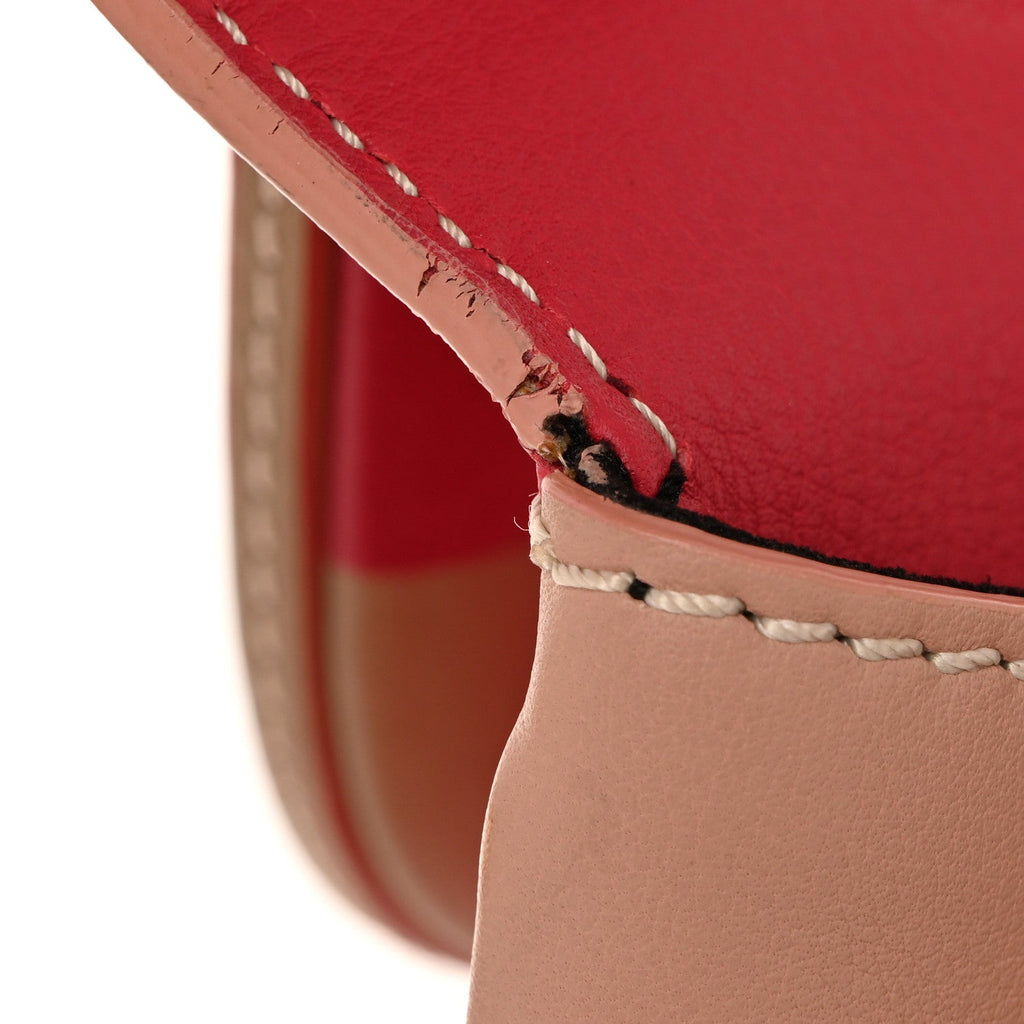 Trench Calfskin DK88 Medium Top Handle Bag Ash Rose Beige Russet