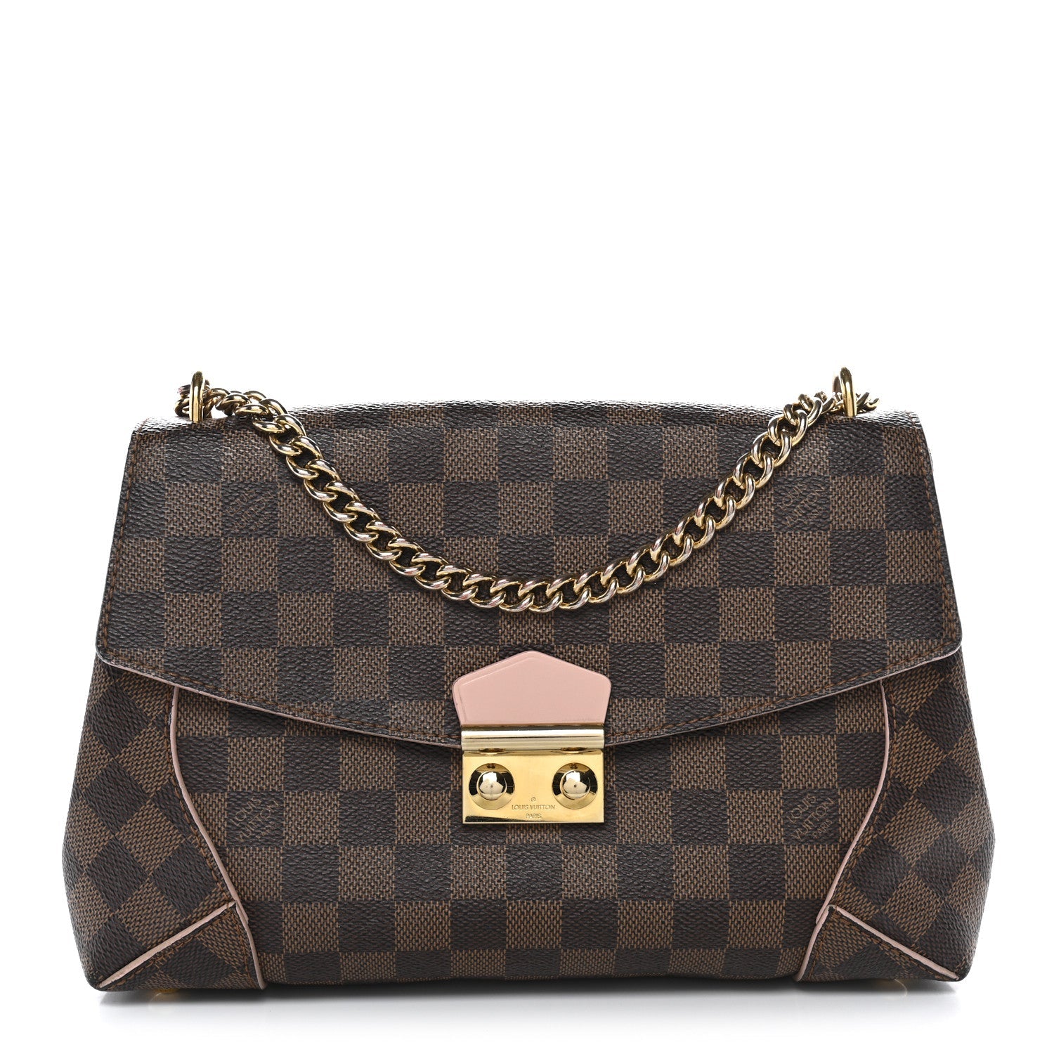 Damier Ebene Caissa Clutch Rose Ballerine
