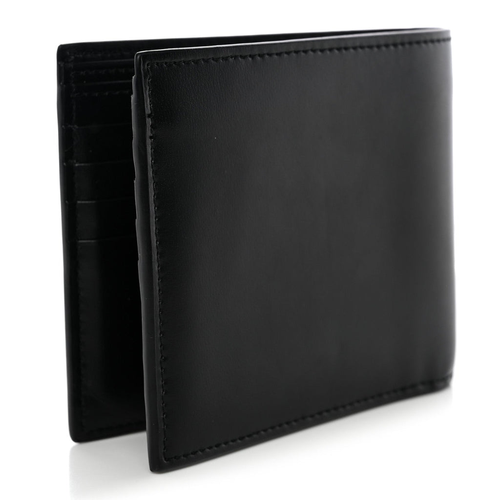 Matte Calfskin Tiny Cassandre East West Wallet Black