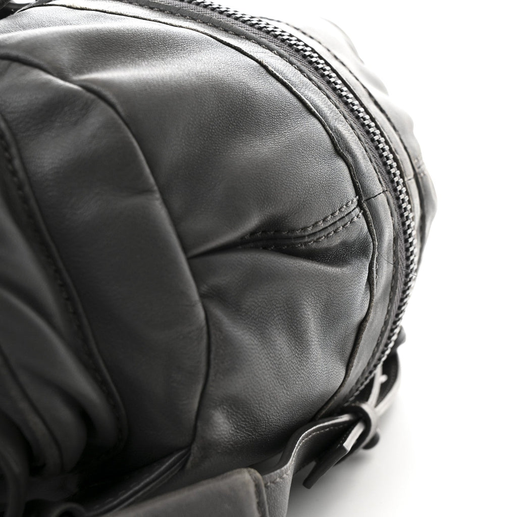 Lambskin Backpack Bag Grey