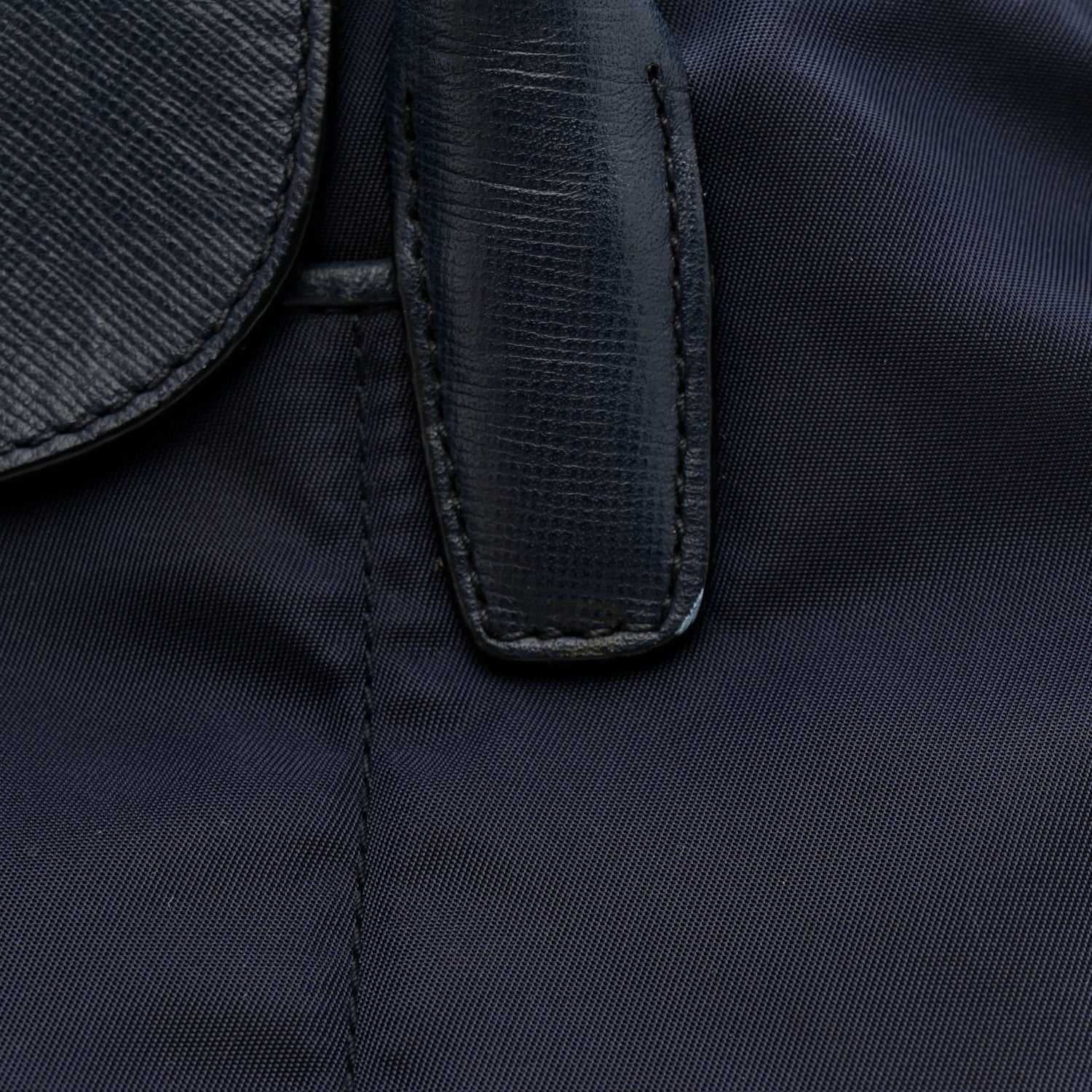 Tessuto Nylon Saffiano Shopping Tote Navy
