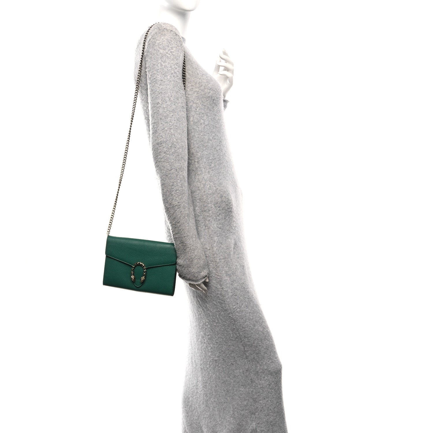 Calfskin Mini Dionysus Chain Wallet Emerald
