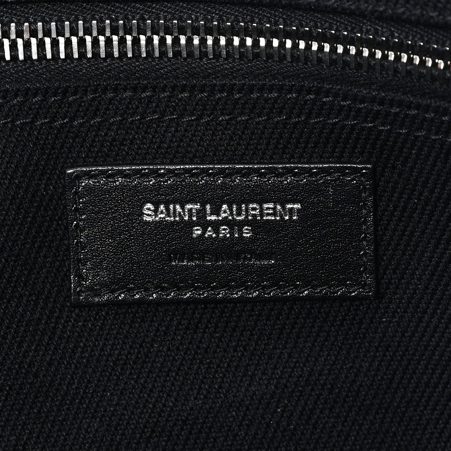 Linen Calfskin Rive Gauche Tote Black