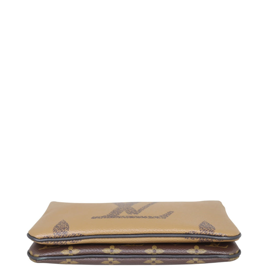 Louis Vuitton Double Zip Pochette Monogram Giant Reverse