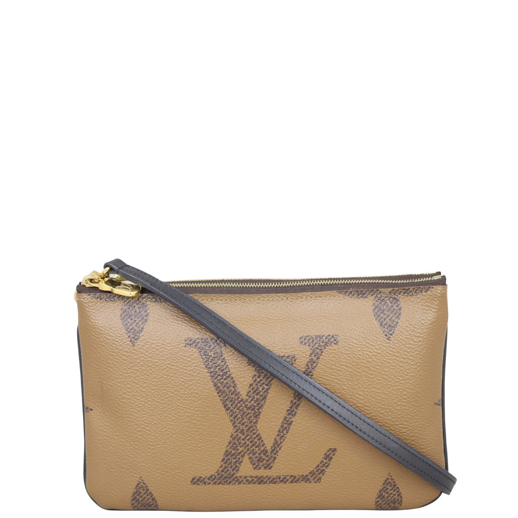 Louis Vuitton Double Zip Pochette Monogram Giant Reverse