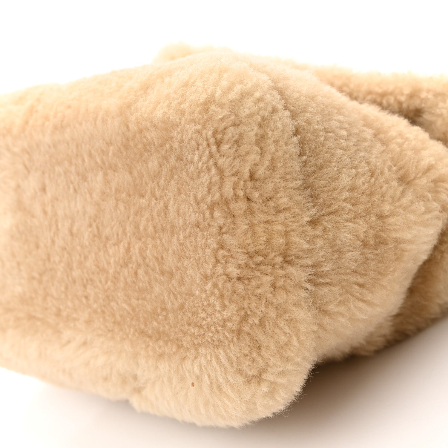 Merino Shearling Lambskin Quilted Small Loulou Puffer Monogram Chain Satchel Natural Beige