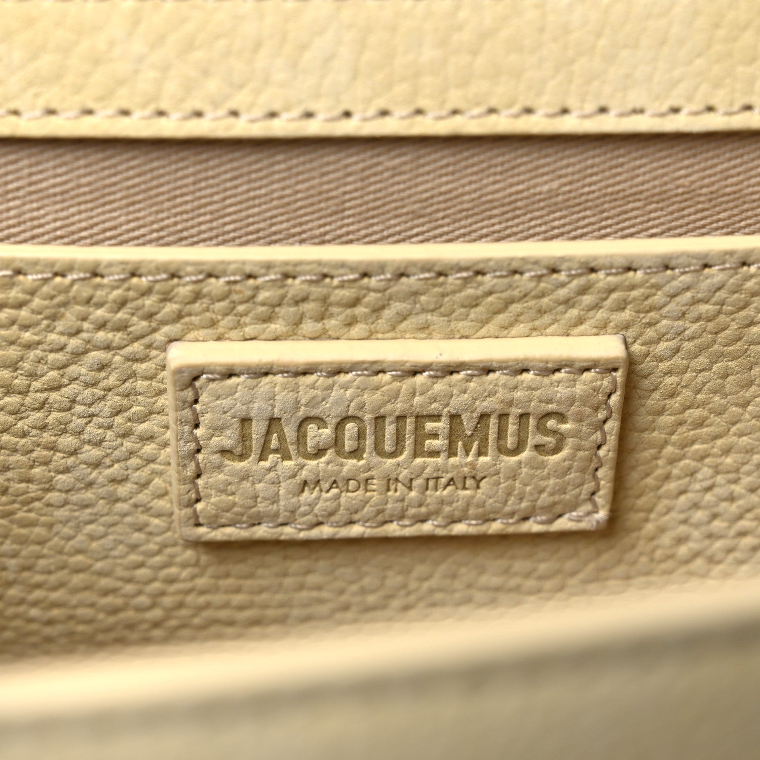 Grained Calfskin Le Grand Bambino Light Yellow