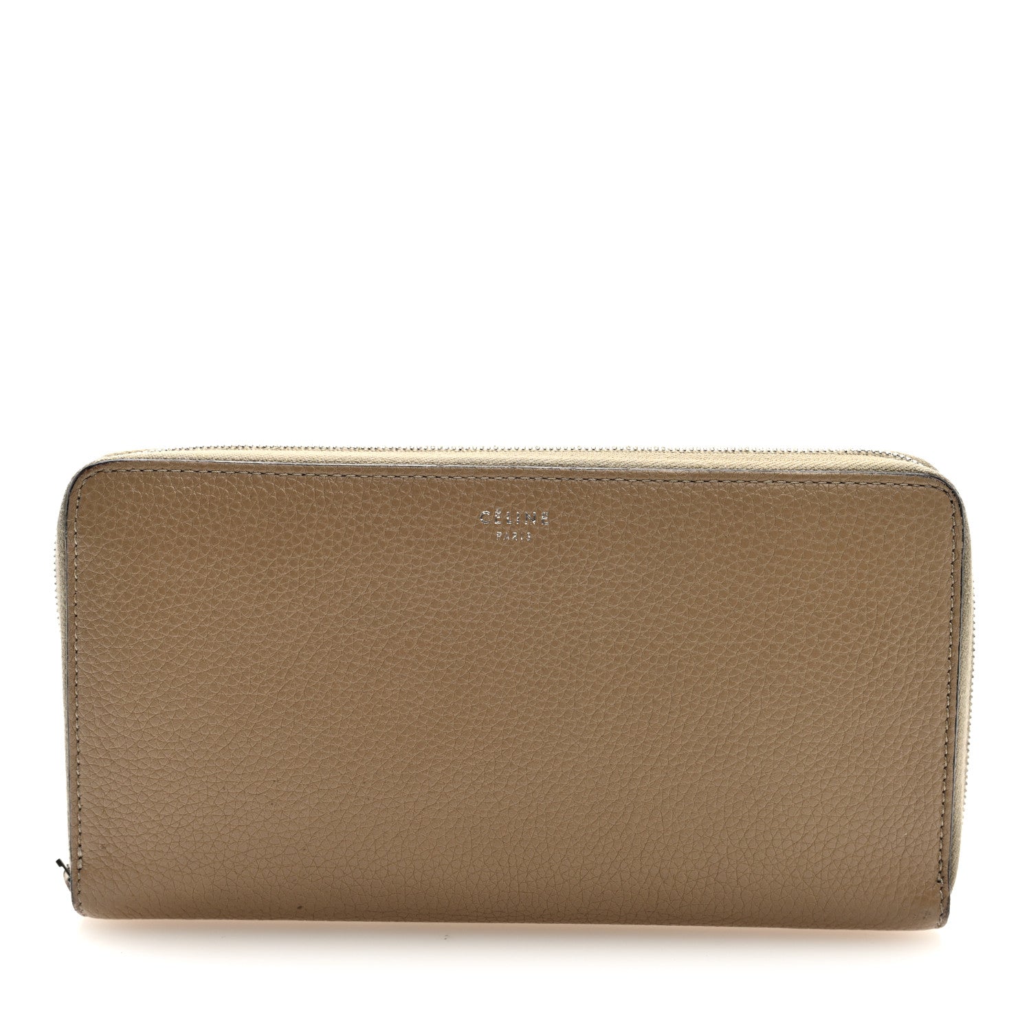 Grained Calfskin Large Zip Around Multifunction Wallet Dune