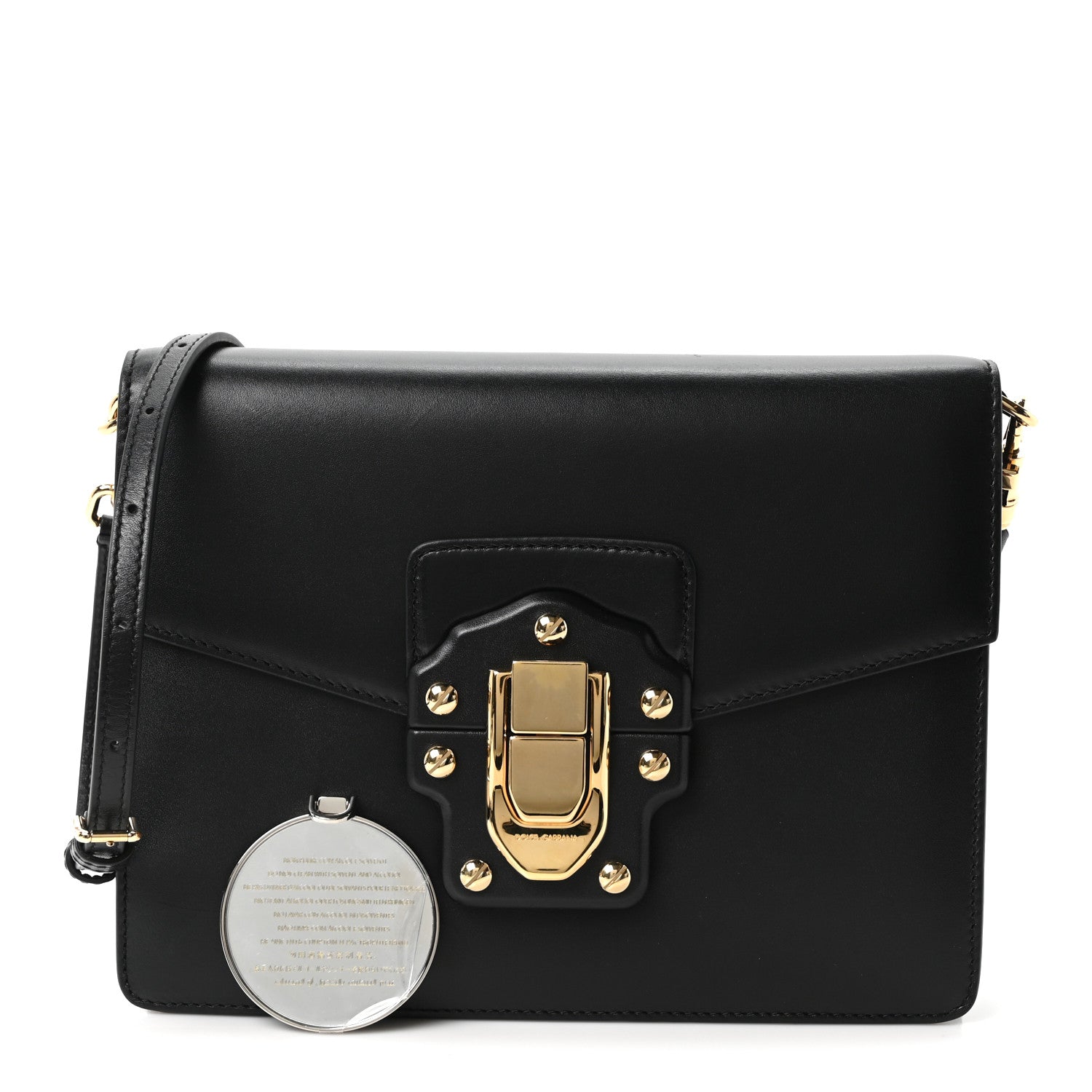 Calfskin Lucia Shoulder Bag Black