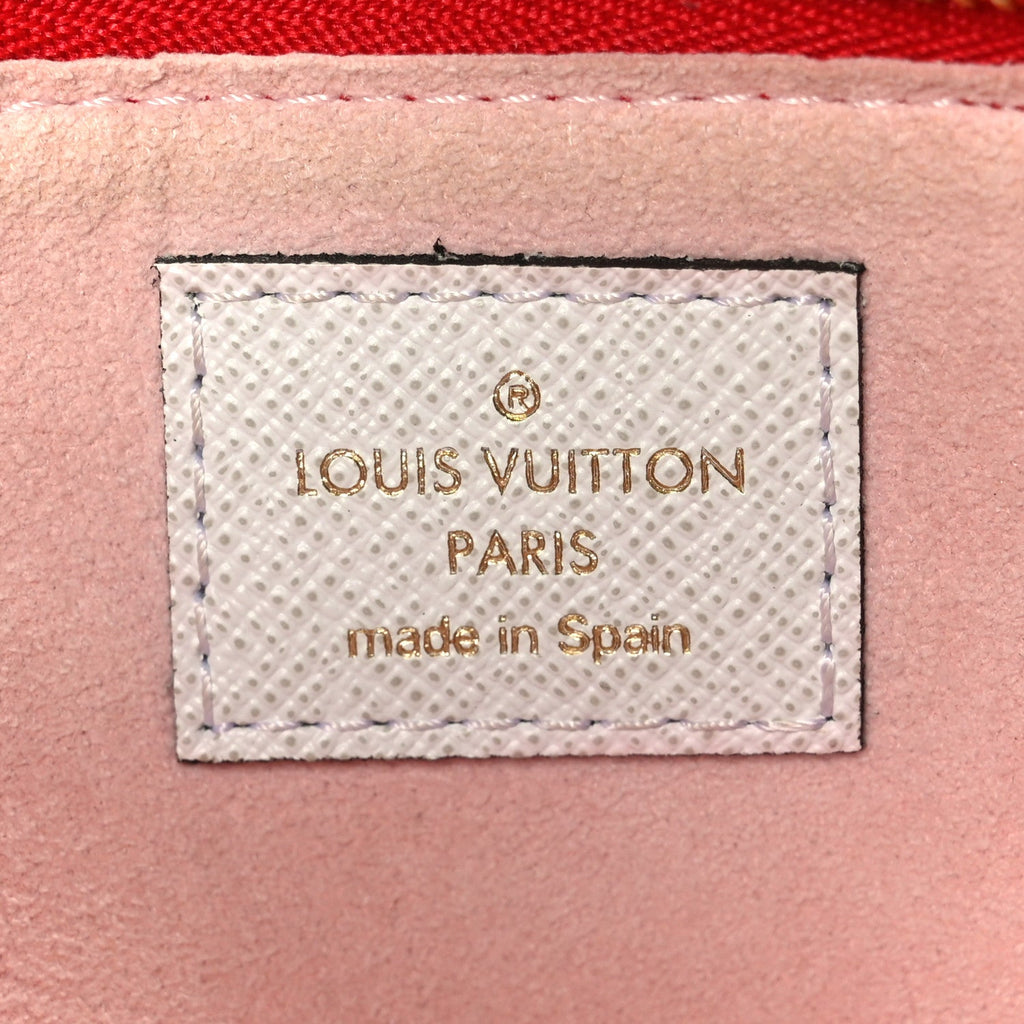 Monogram Giant Double Zip Pochette Rouge