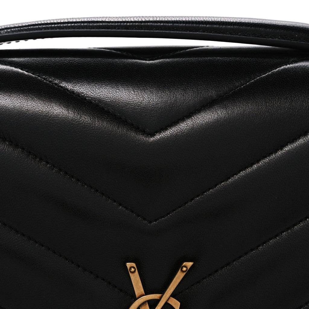 Lambskin Chevron Quilted Large LouLou Black
