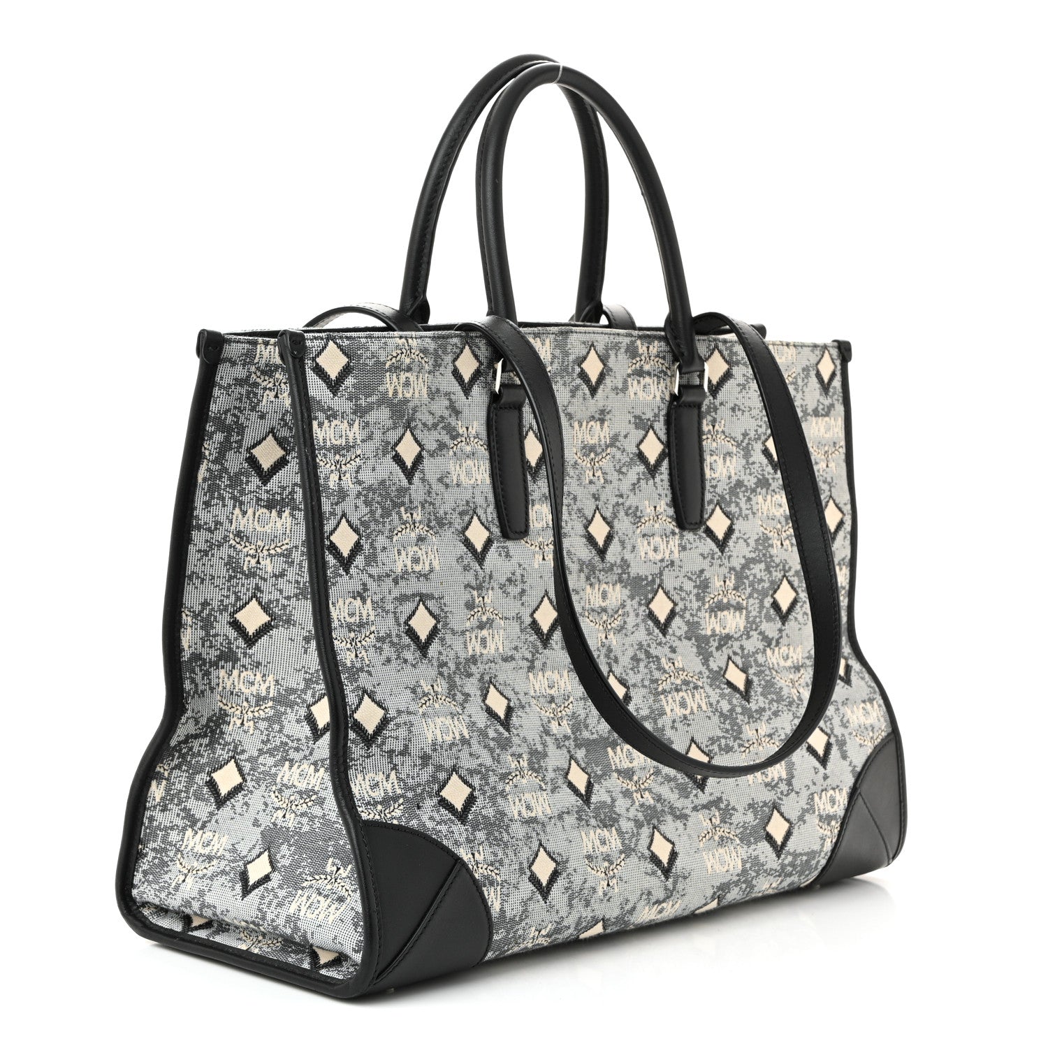 Nappa Jacquard Monogram Large Tote Grey