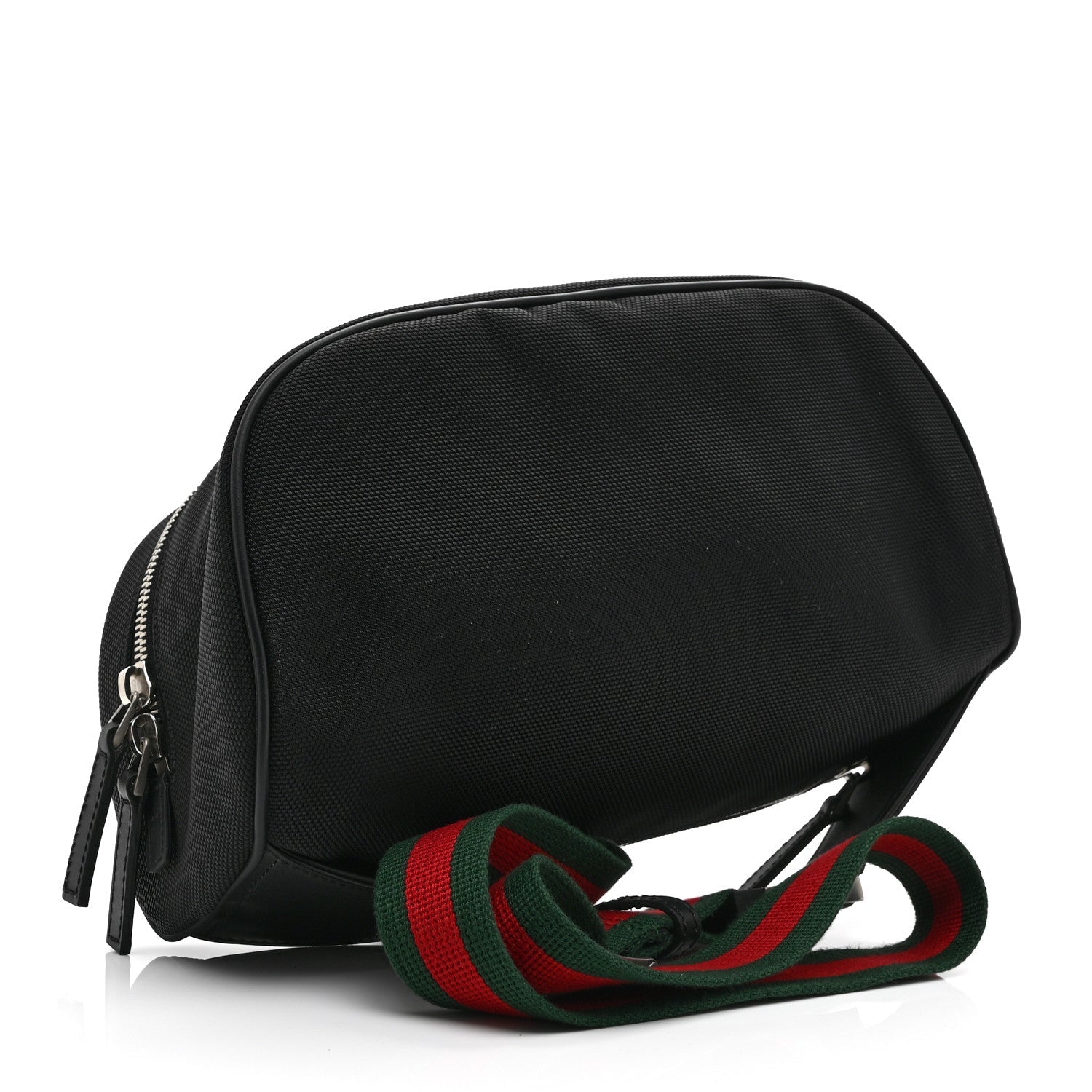 Techno Canvas Web Large Belt Bag Black