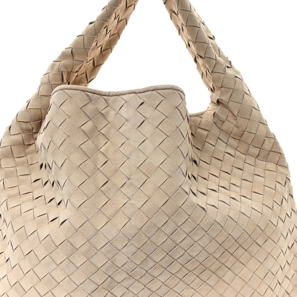Suede Intrecciato Large Hop Ecru