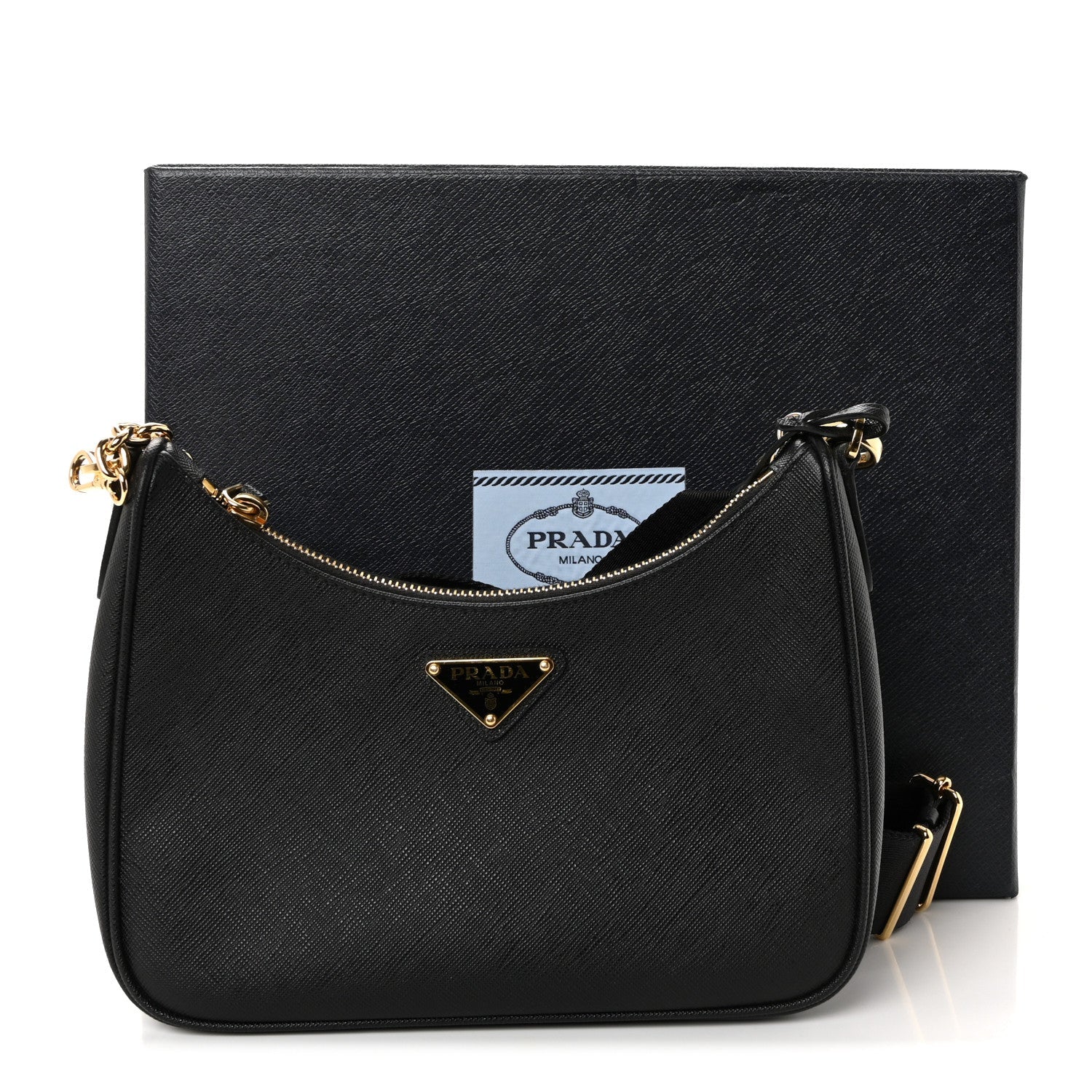 Saffiano Lux Re-Edition 2005 Shoulder Bag Black