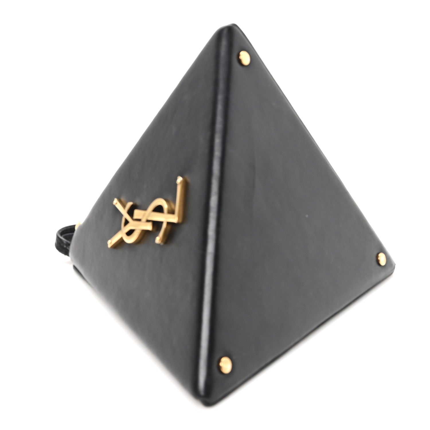Lambskin Pyramid Clutch Black
