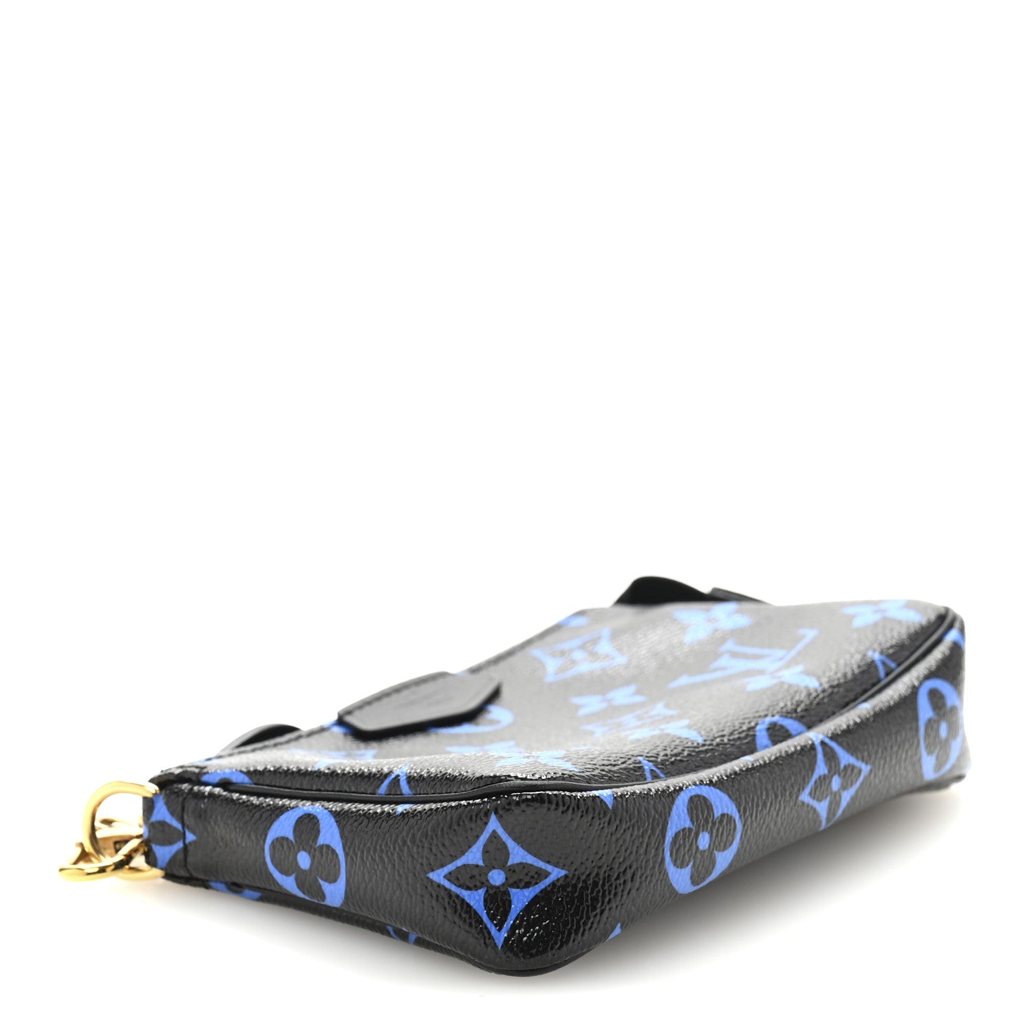 Colored Monogram Mini Pochette Accessories Blue Black