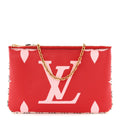 Monogram Giant Double Zip Pochette Rouge