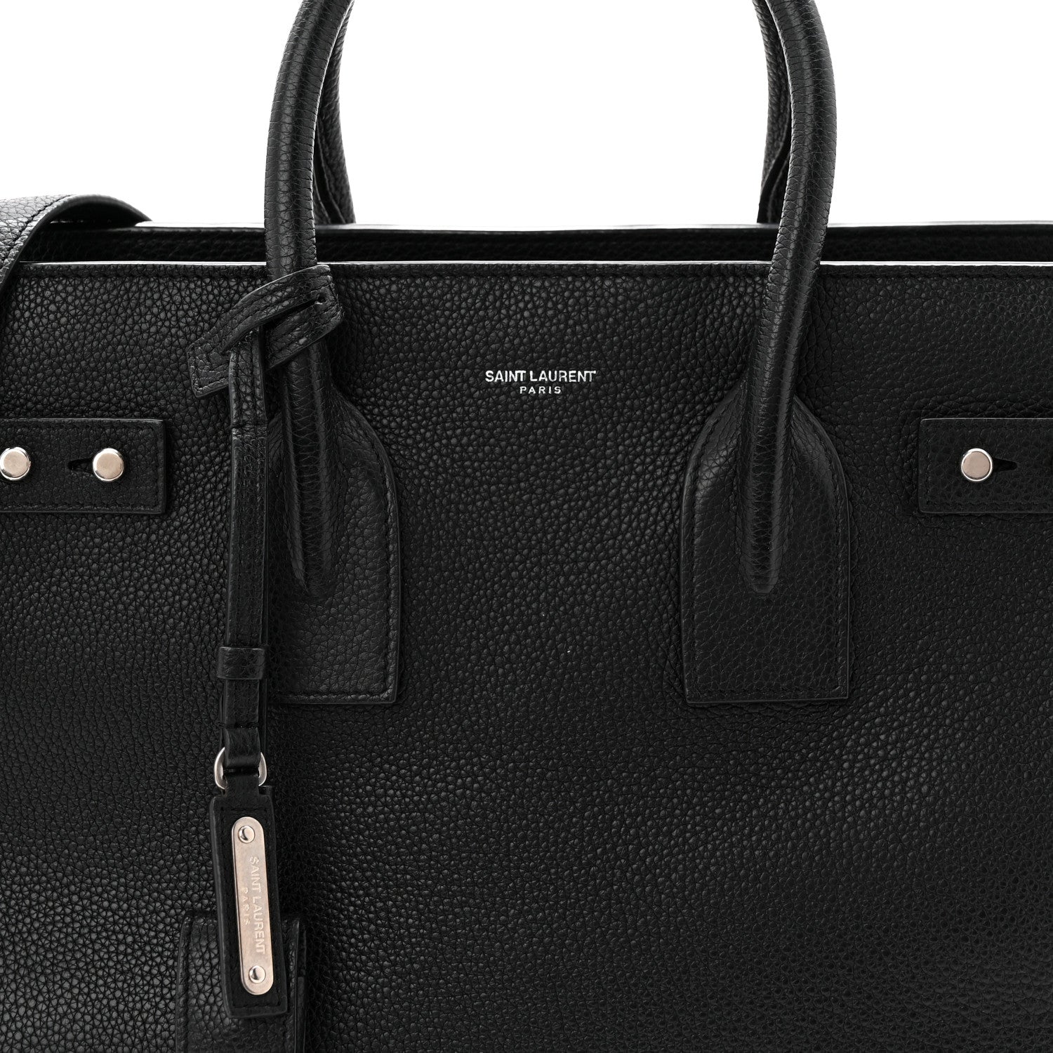 Grained Calfskin Small Supple Sac De Jour Black
