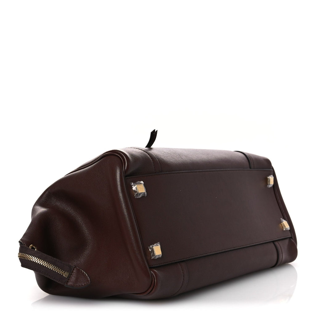 Supple Shiny Lambskin Medium New Luggage Brick